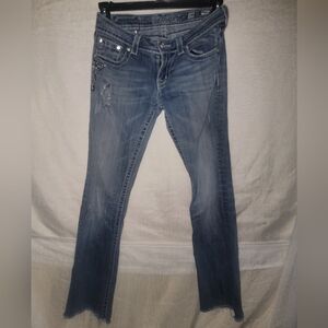Miss Me Distressed Blue Skinny Jeans
